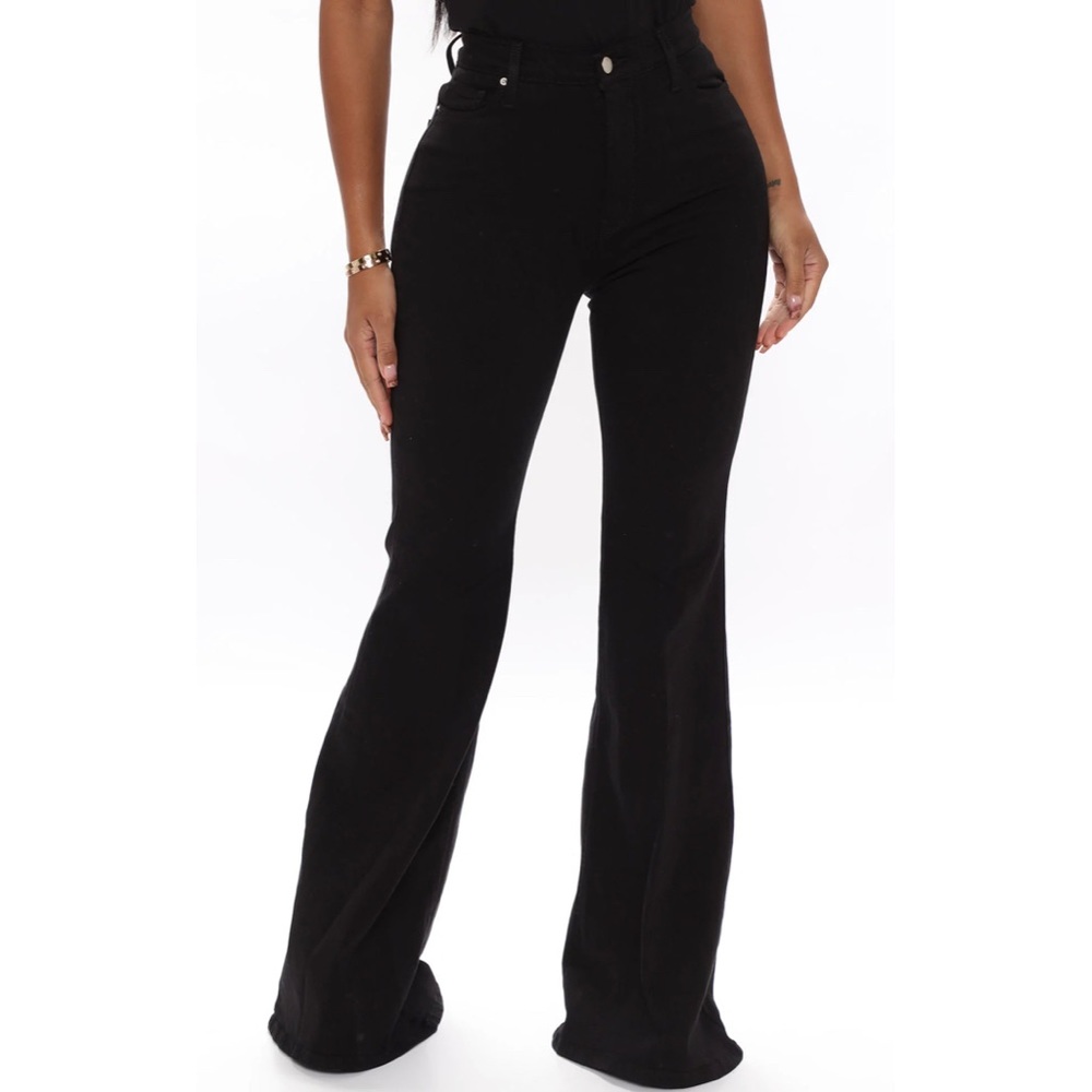 BRAND NEW Black High Waist Super Stretch Flare Jean